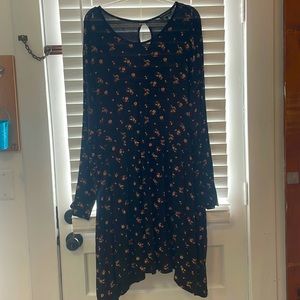 Wednesday's Girl Curve Floral Long Sleeve Dress US28|UK24